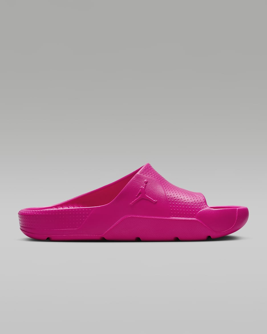 Pink jordan slides shop